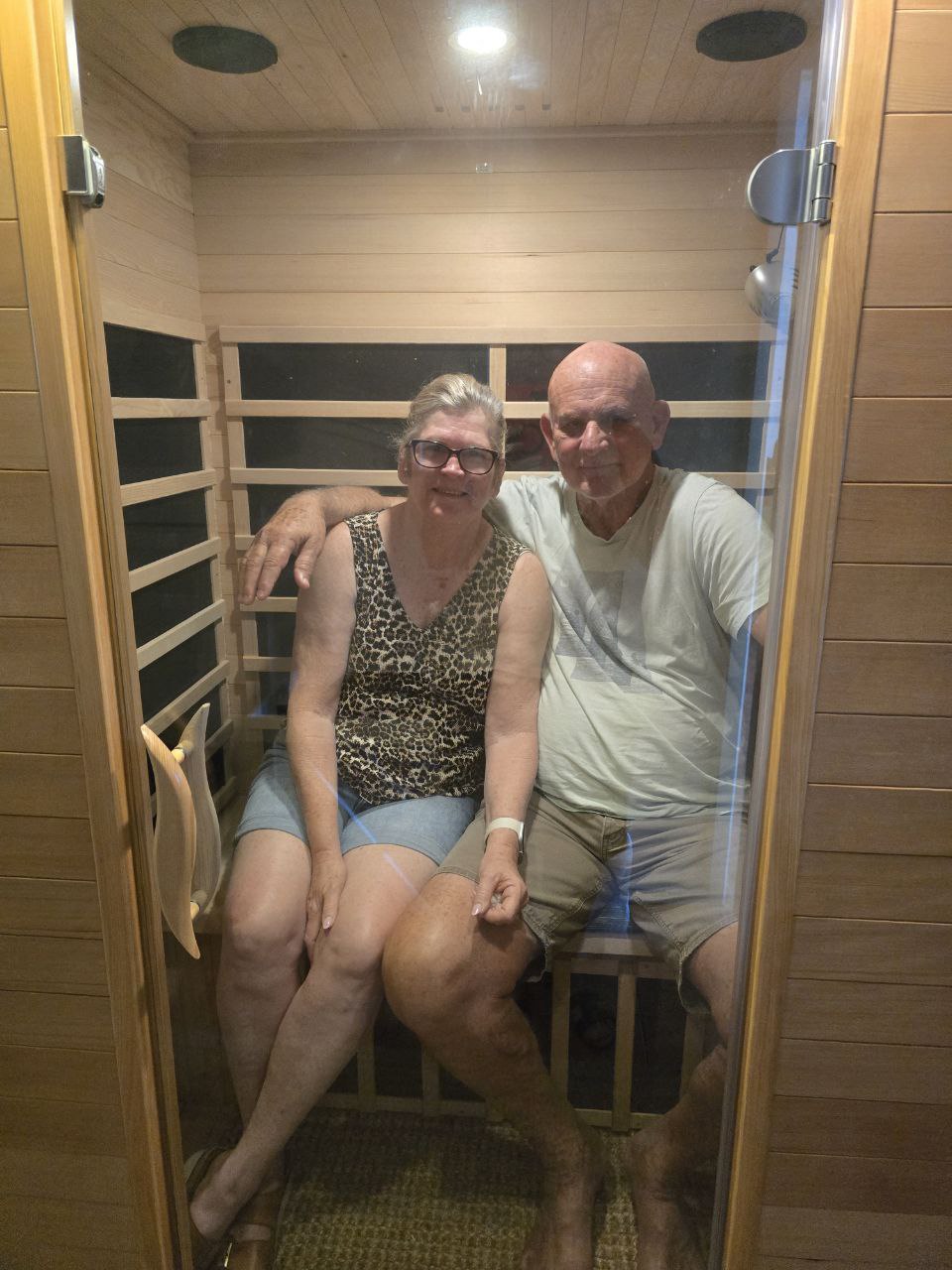 Couple in salt room
